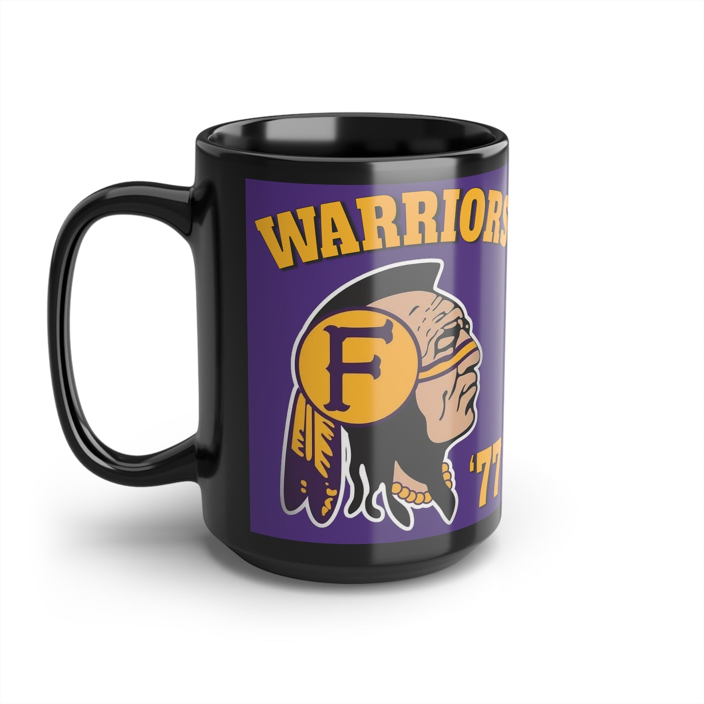 77 Fresno High Warriors - Black Mug, 15oz