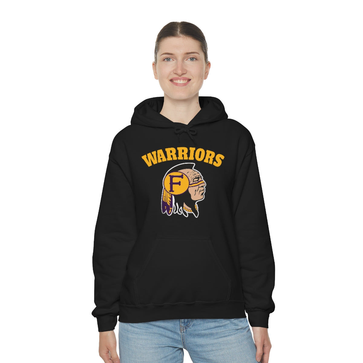 Warriors Indian Head - Unisex Heavy Blend™ Hooded Sweatshirt