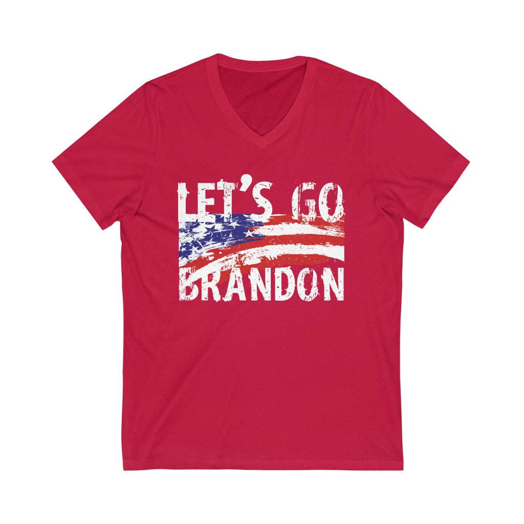 Let's Go Brandon - Unisex Jersey Short Sleeve V-Neck Tee