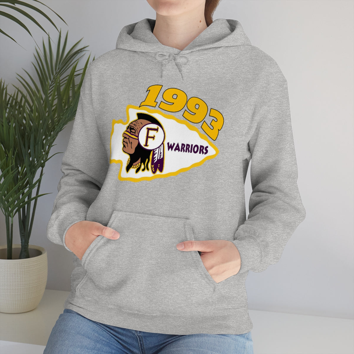 1993 Fresno High Warriors - Unisex Heavy Blend™ Hooded Sweatshirt