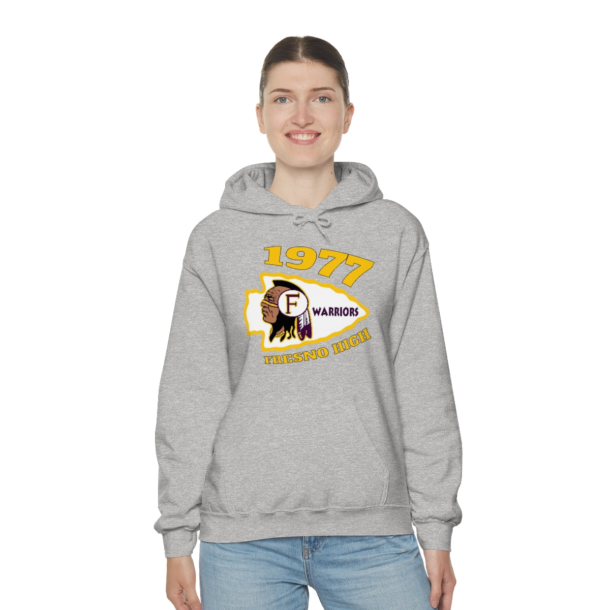 1977 Fresno High Tomahawk - Unisex Heavy Blend™ Hooded Sweatshirt