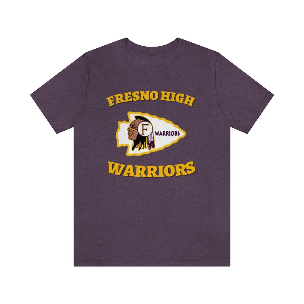 Fresno High Warriors - Curved Gold - Unisex Jersey Short Sleeve Tee