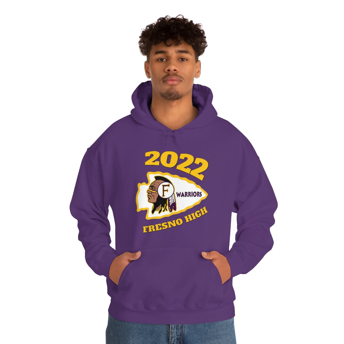 2022 Fresno High Tomahawk Logo - Unisex Heavy Blend™ Hooded Sweatshirt