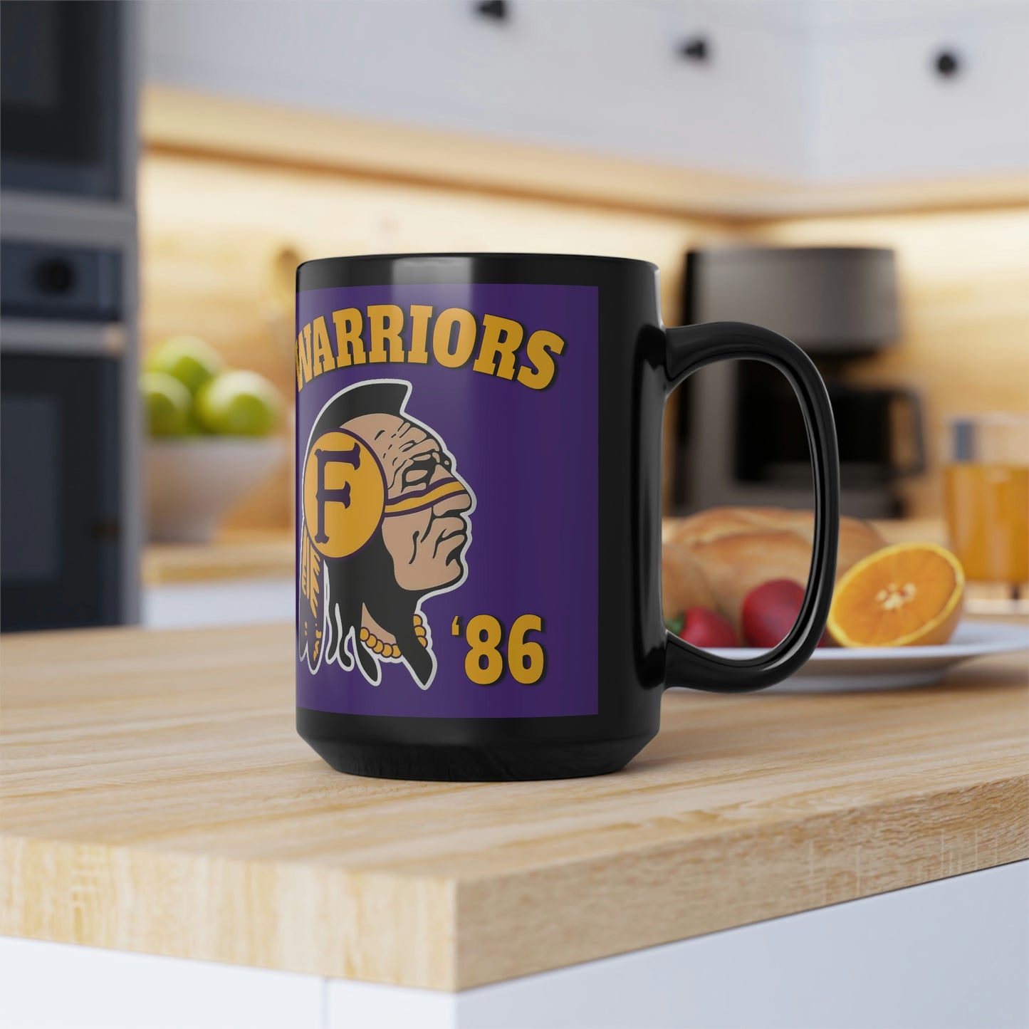 86 Warriors - Black Mug, 15oz