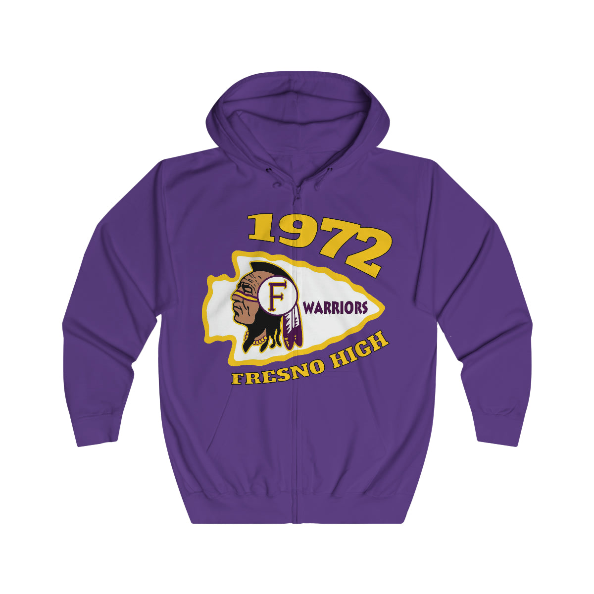 1972 Fresno High - Unisex Full Zip Hoodie