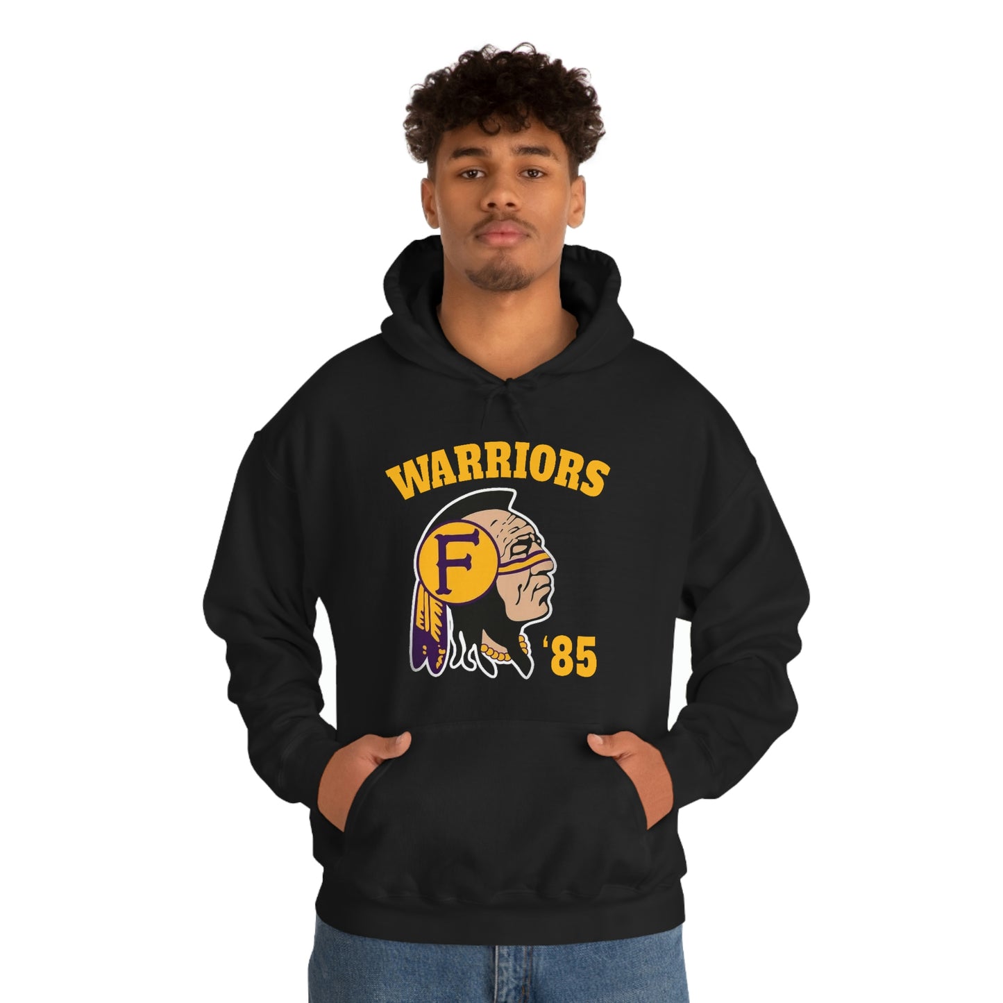 85 Warriors Indian Logo - Unisex Heavy Blend™ Hooded Sweatshirt