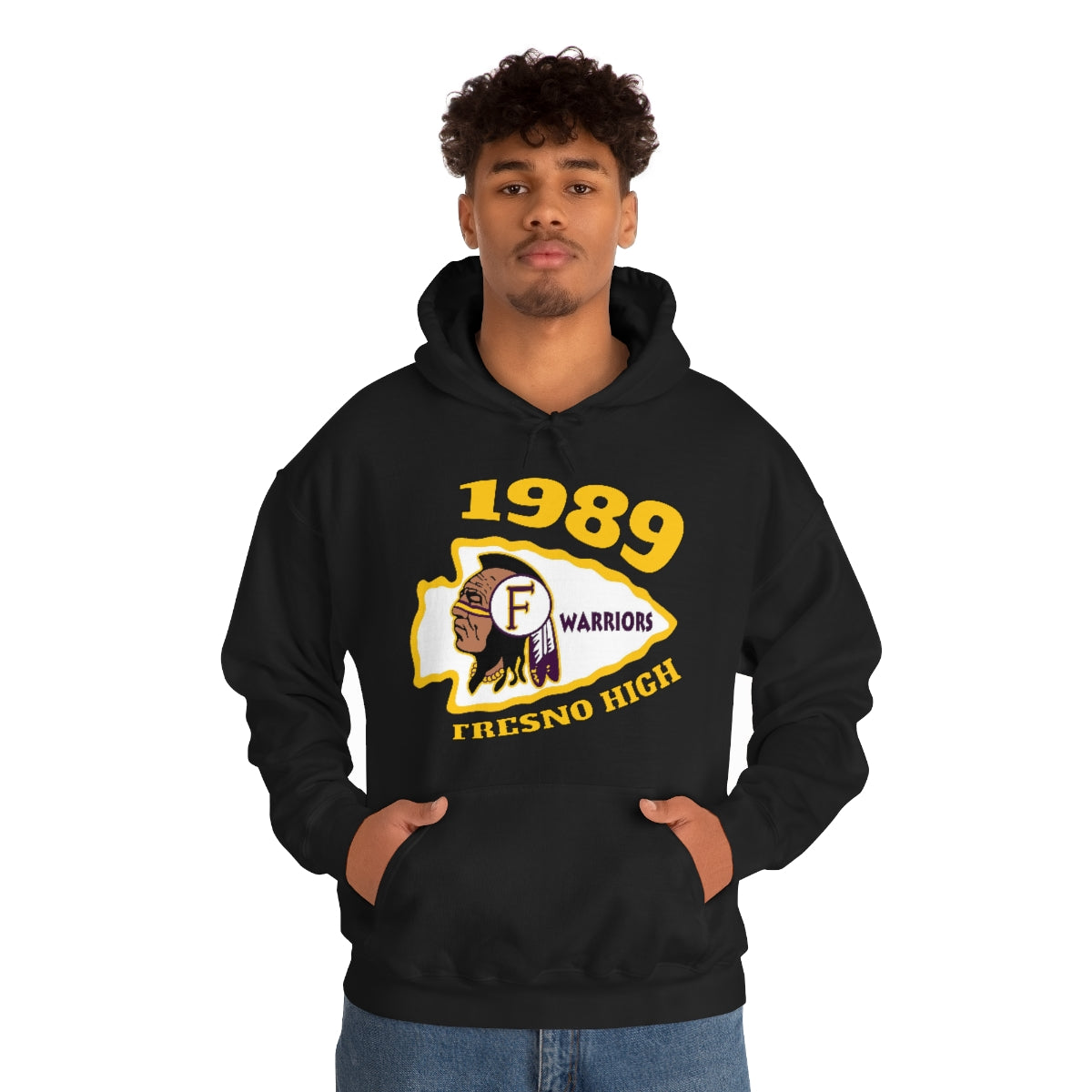 1989 Fresno High Warriors - Unisex Heavy Blend™ Hooded Sweatshirt