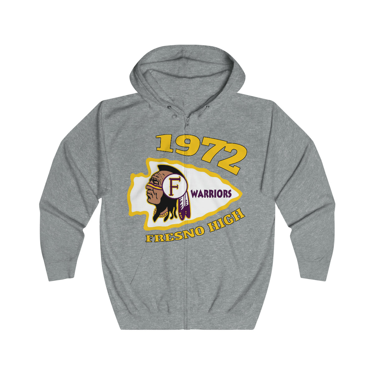 1972 Fresno High - Unisex Full Zip Hoodie