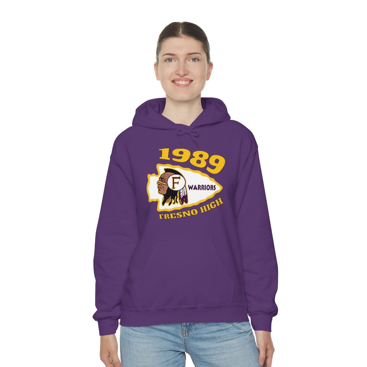 1989 Fresno High Warriors - Unisex Heavy Blend™ Hooded Sweatshirt