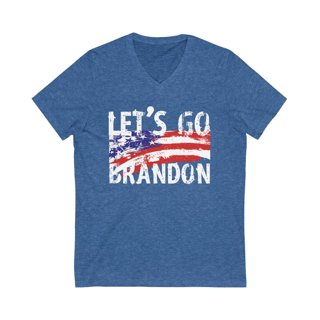 Let's Go Brandon - Unisex Jersey Short Sleeve V-Neck Tee