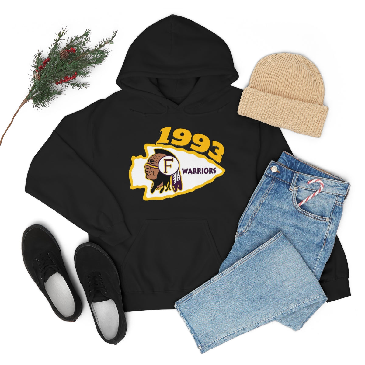 1993 Fresno High Warriors - Unisex Heavy Blend™ Hooded Sweatshirt