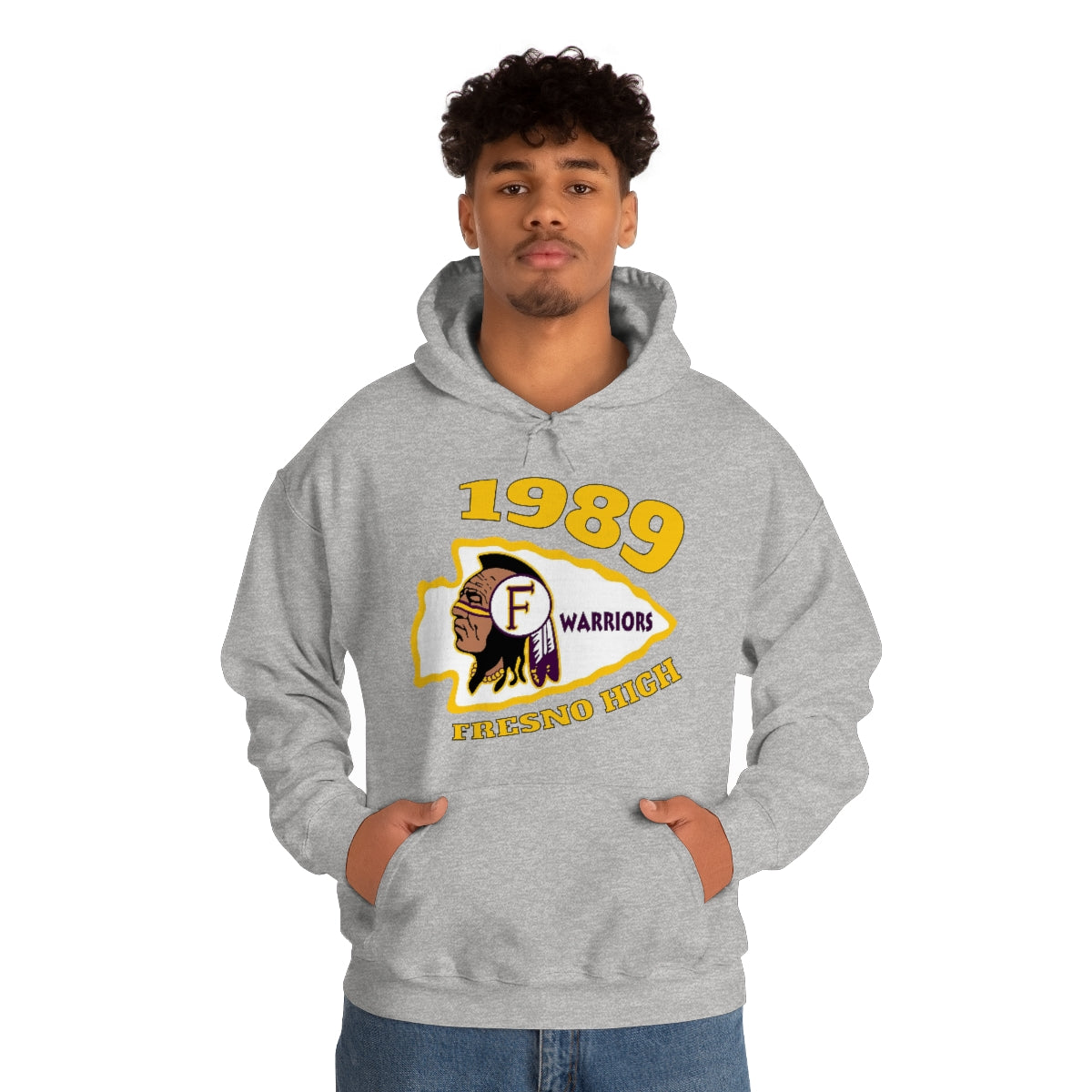 1989 Fresno High Warriors - Unisex Heavy Blend™ Hooded Sweatshirt