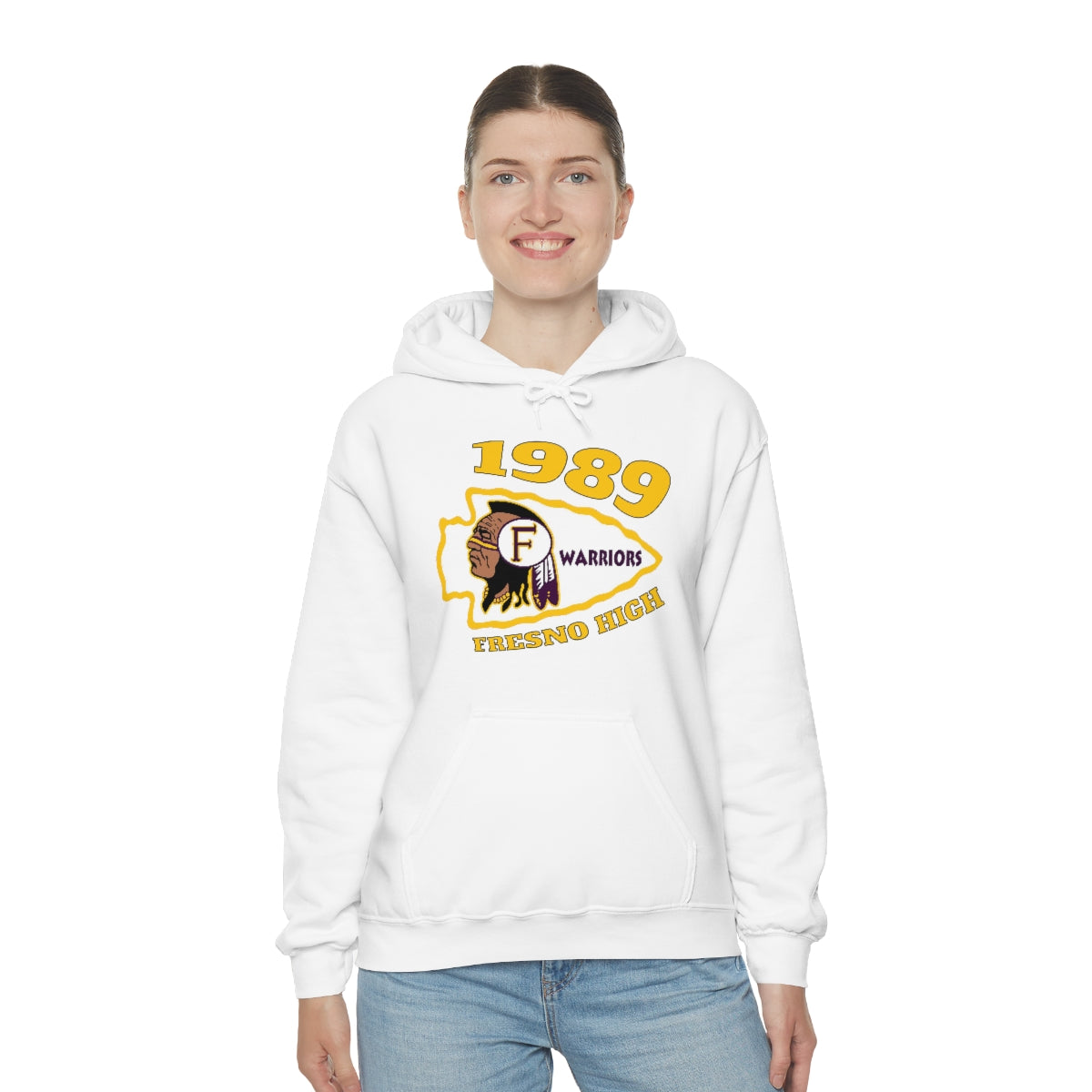 1989 Fresno High Warriors - Unisex Heavy Blend™ Hooded Sweatshirt