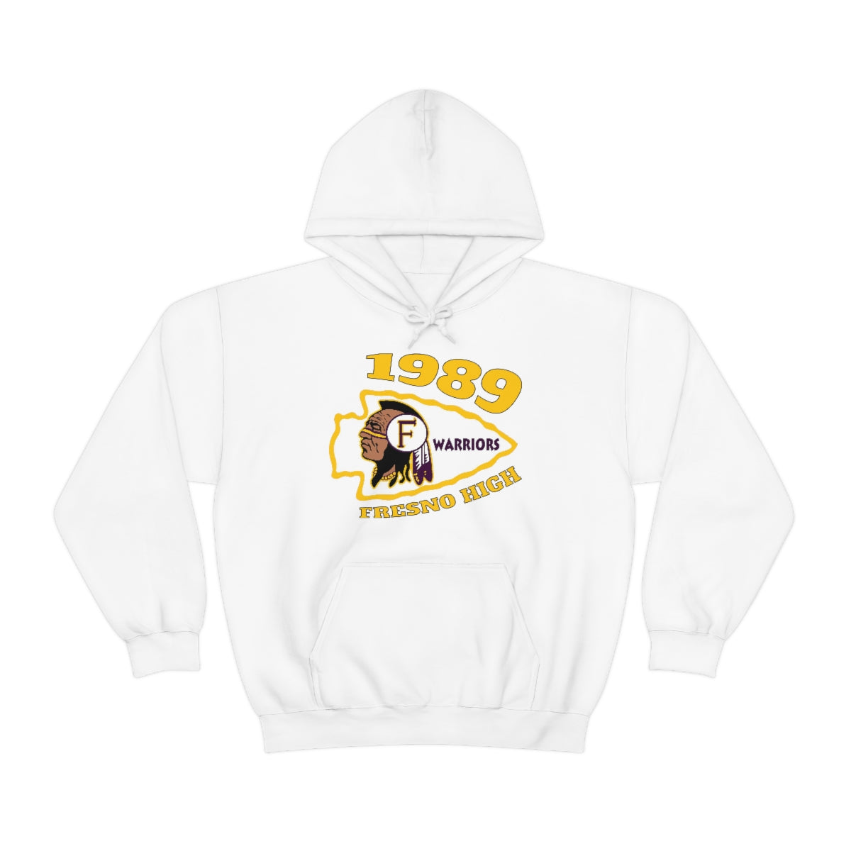 1989 Fresno High Warriors - Unisex Heavy Blend™ Hooded Sweatshirt