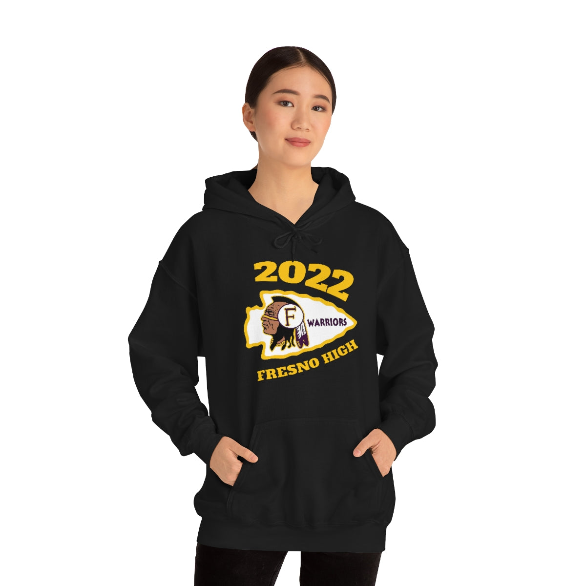 2022 Fresno High Tomahawk Logo - Unisex Heavy Blend™ Hooded Sweatshirt