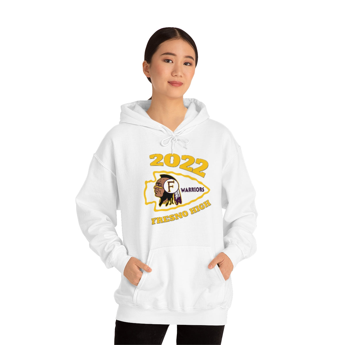 2022 Fresno High Tomahawk Logo - Unisex Heavy Blend™ Hooded Sweatshirt