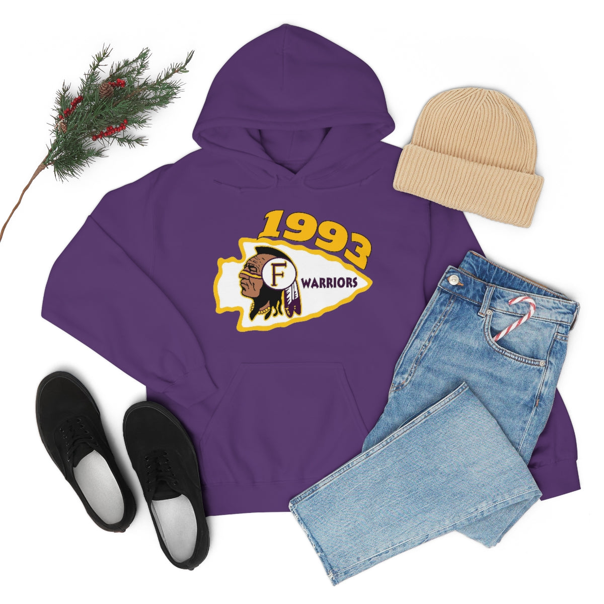 1993 Fresno High Warriors - Unisex Heavy Blend™ Hooded Sweatshirt