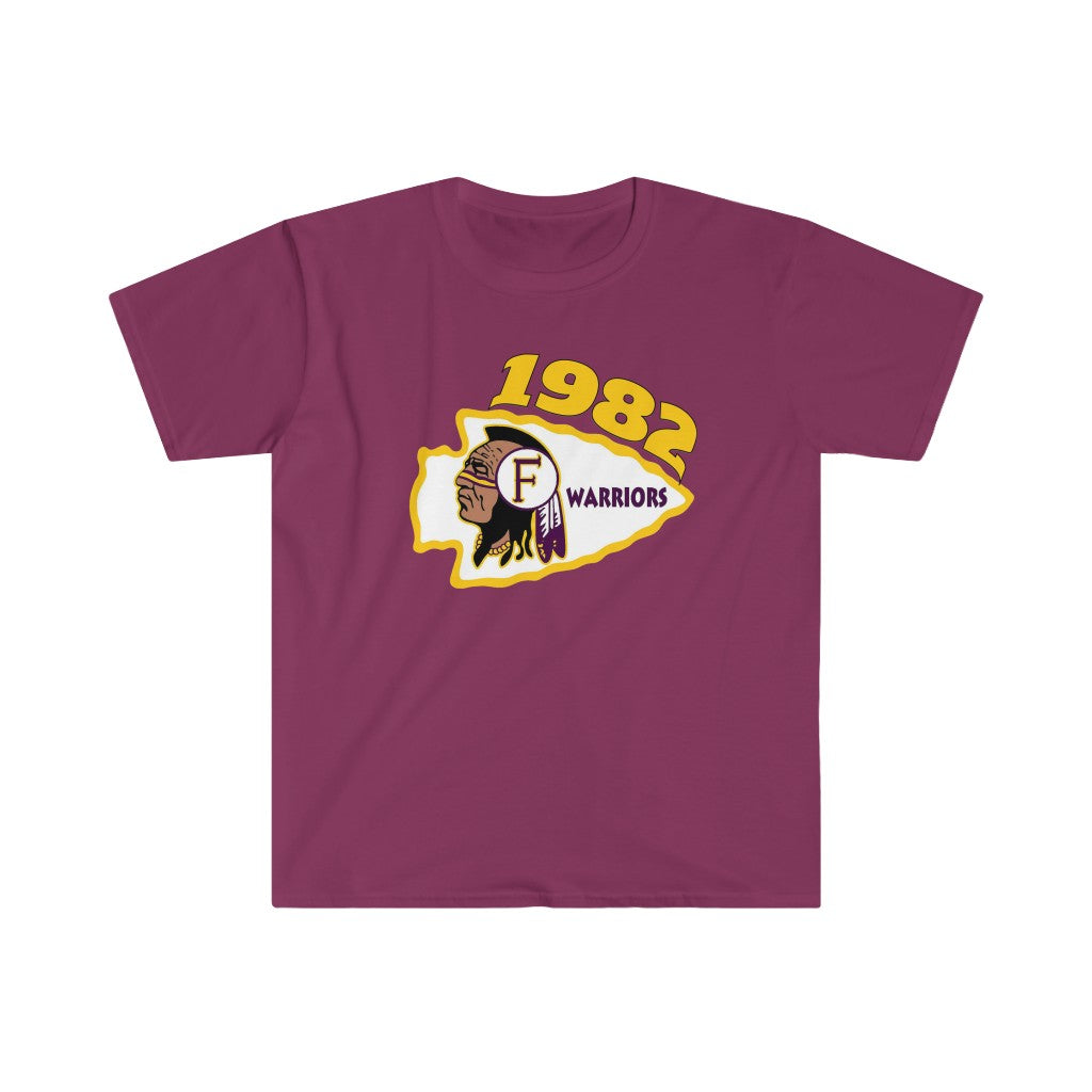 1982 Fresno High Warriors Top Side - Unisex Softstyle T-Shirt