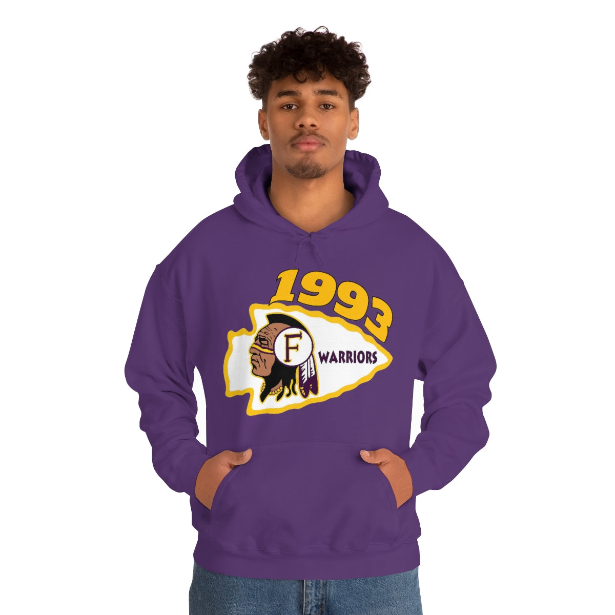 1993 Fresno High Warriors - Unisex Heavy Blend™ Hooded Sweatshirt