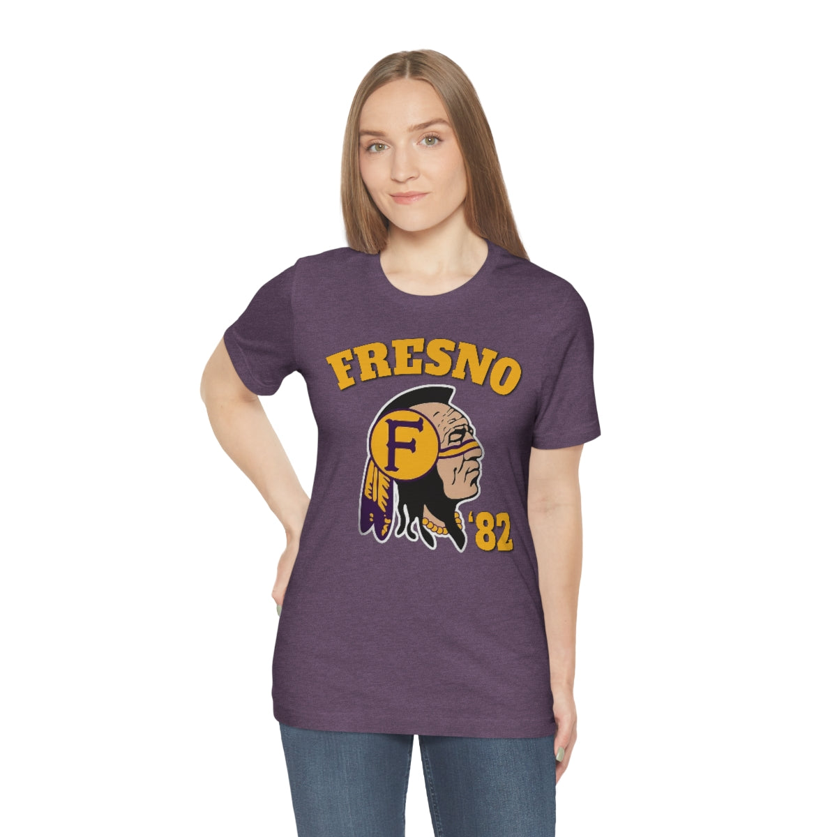 82 Fresno Indian Logo - Unisex Jersey Short Sleeve Tee