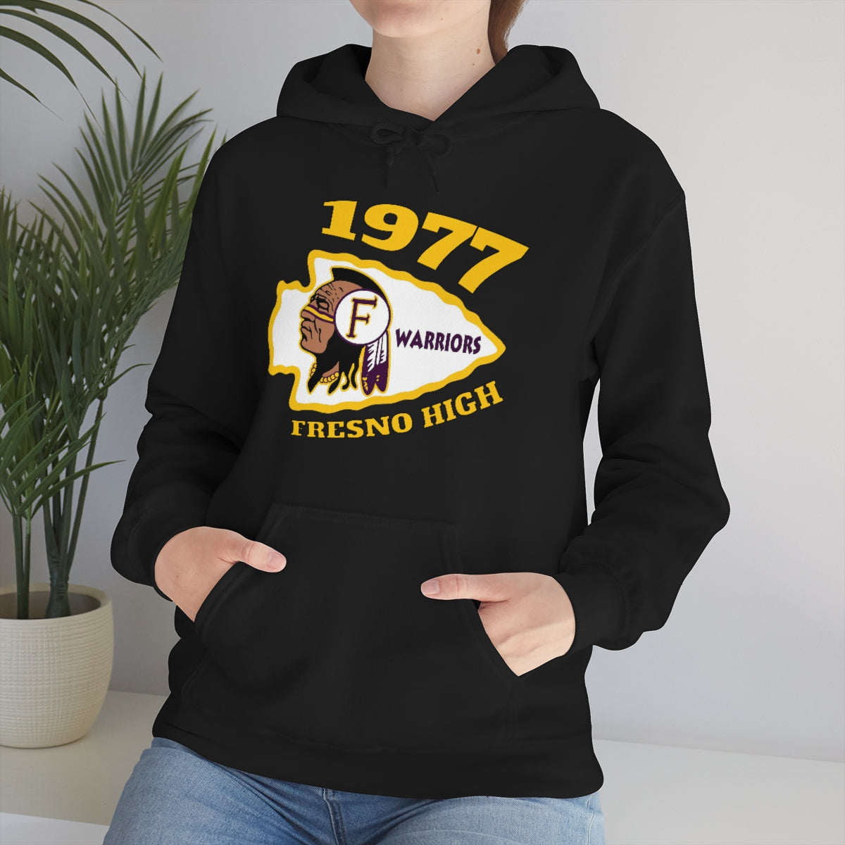 1977 Fresno High Tomahawk - Unisex Heavy Blend™ Hooded Sweatshirt