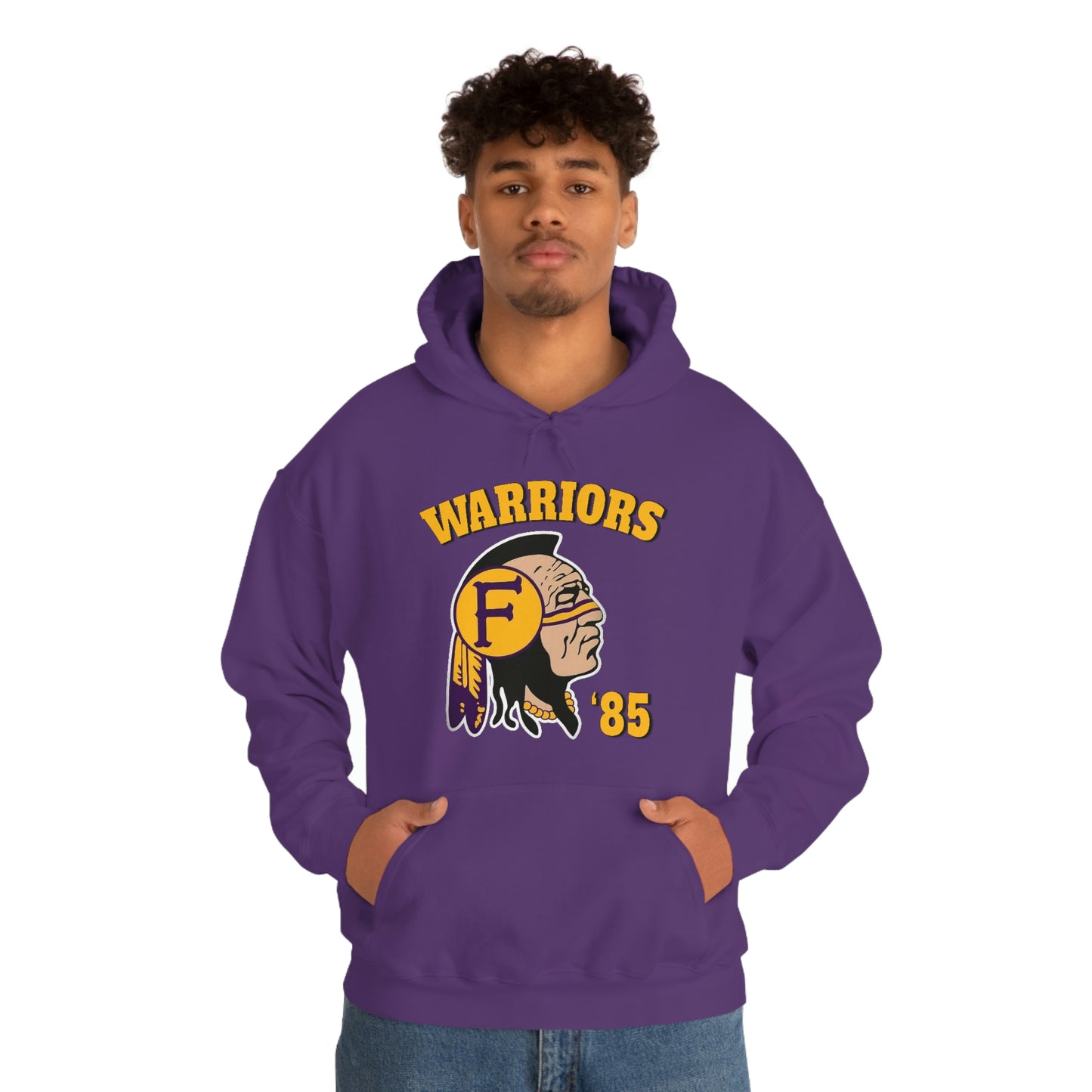 85 Warriors Indian Logo - Unisex Heavy Blend™ Hooded Sweatshirt