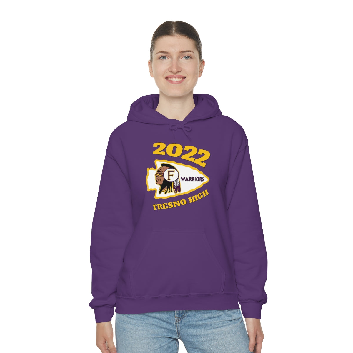 2022 Fresno High Tomahawk Logo - Unisex Heavy Blend™ Hooded Sweatshirt