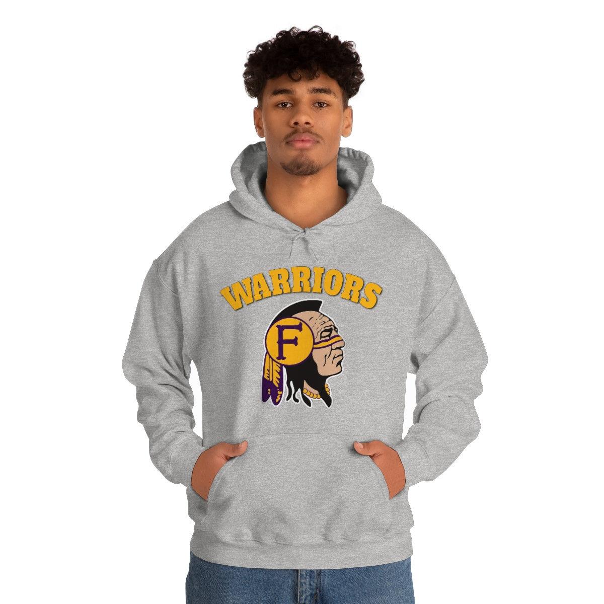 Warriors Indian Head - Unisex Heavy Blend™ Hooded Sweatshirt