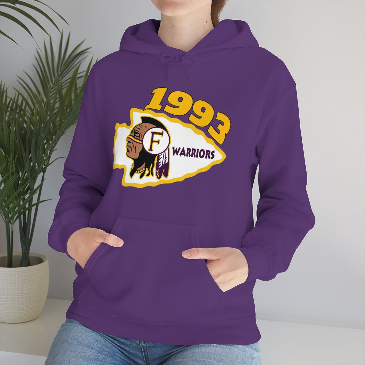 1993 Fresno High Warriors - Unisex Heavy Blend™ Hooded Sweatshirt