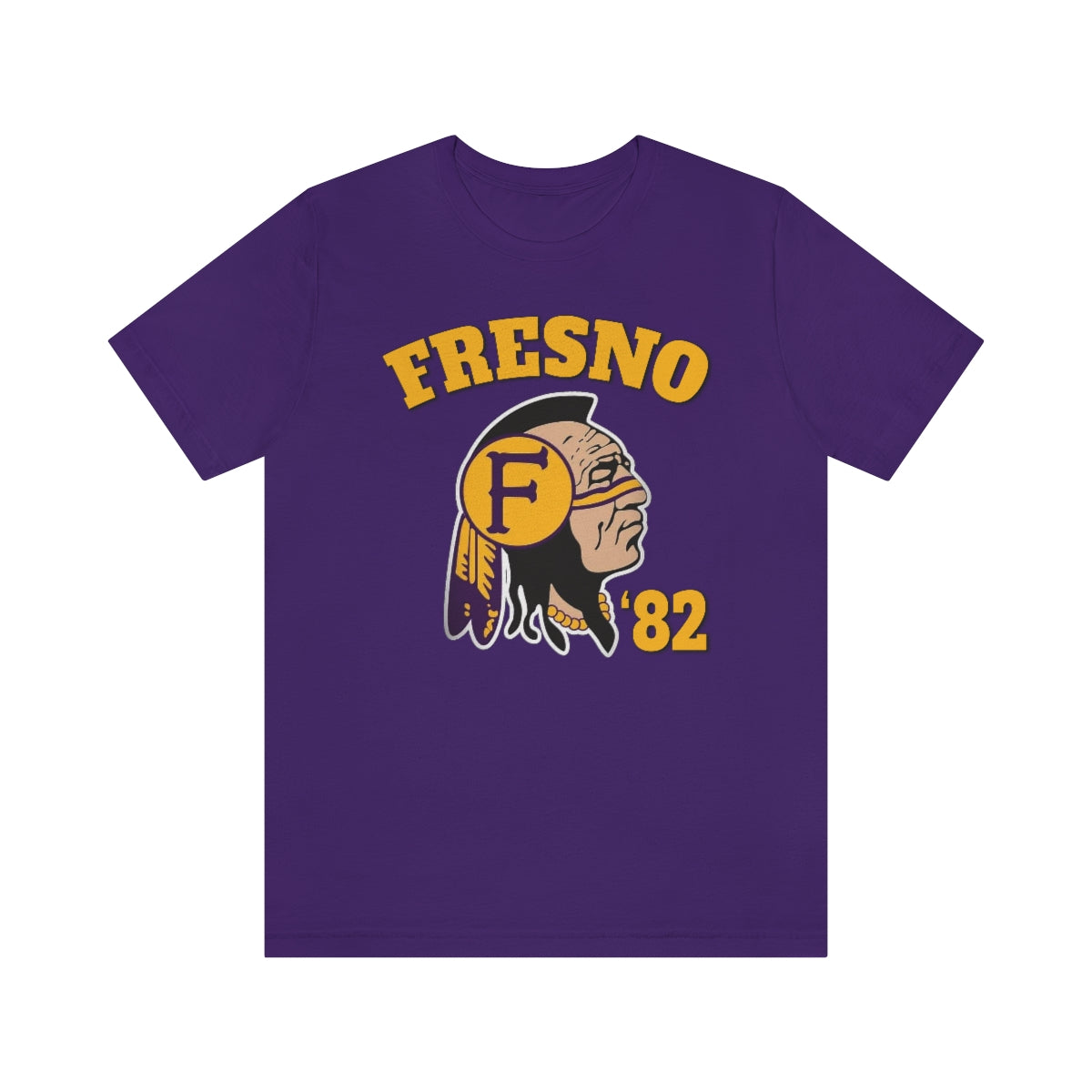 82 Fresno Indian Logo - Unisex Jersey Short Sleeve Tee