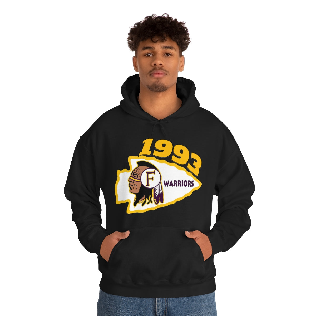 1993 Fresno High Warriors - Unisex Heavy Blend™ Hooded Sweatshirt