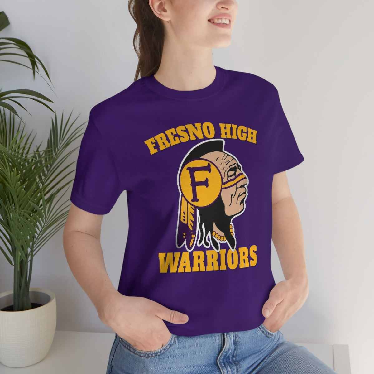 Fresno High Warriors Indian Head 3 - Bella Canvas 3001