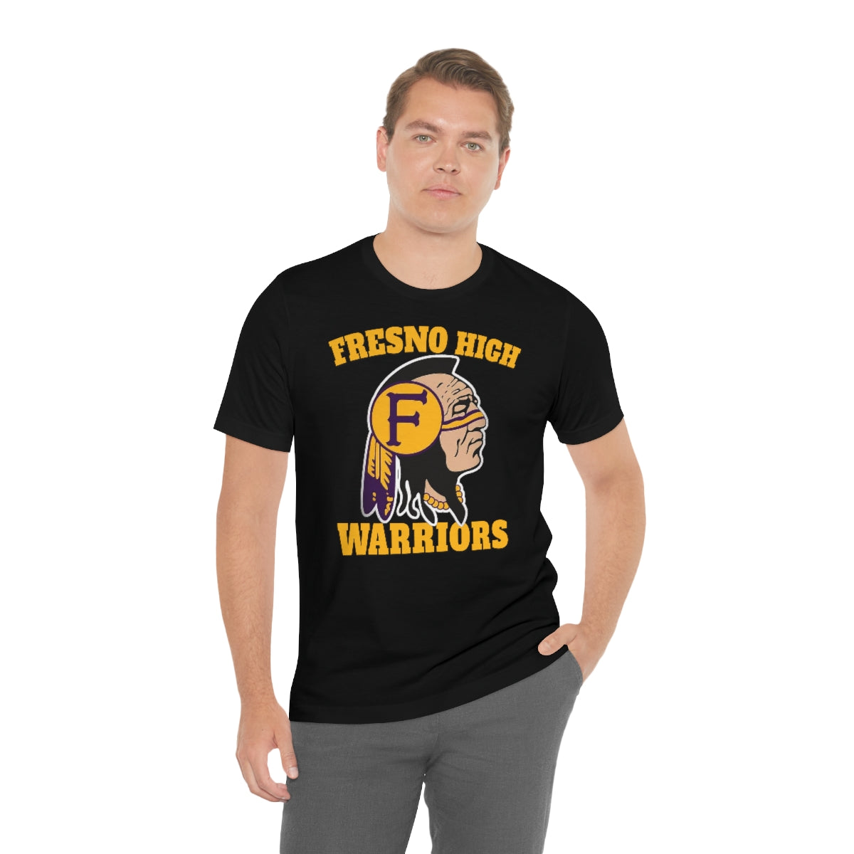 Fresno High Warriors Indian Head 3 - Bella Canvas 3001