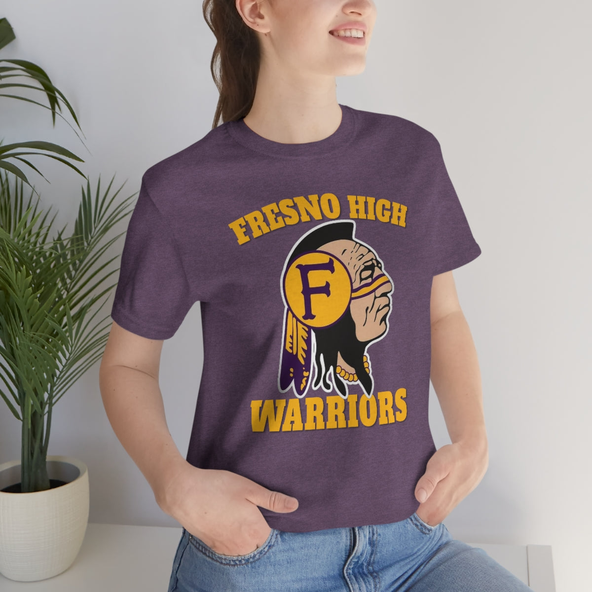 Fresno High Warriors Indian Head 3 - Bella Canvas 3001