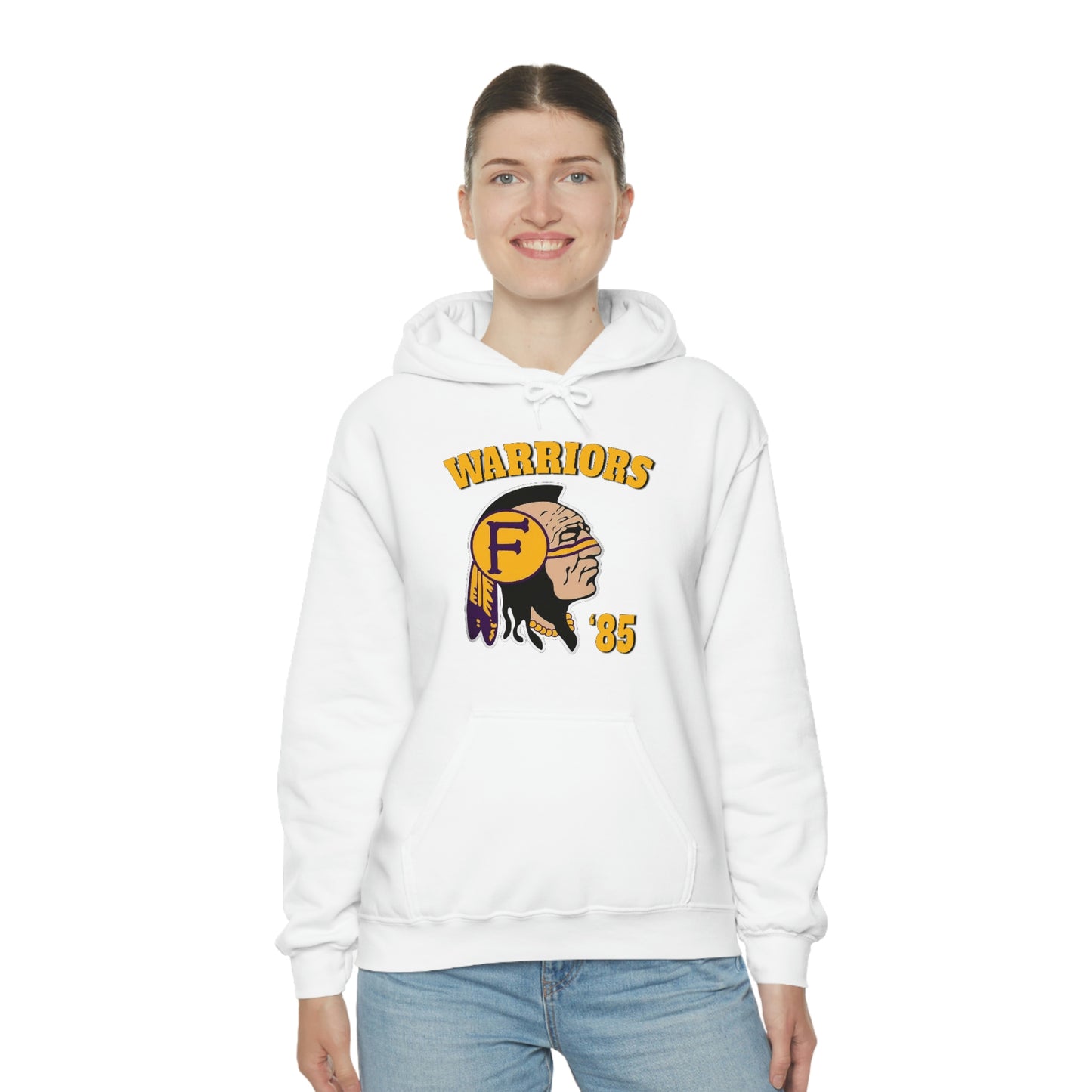 85 Warriors Indian Logo - Unisex Heavy Blend™ Hooded Sweatshirt