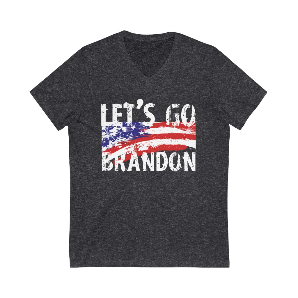 Let's Go Brandon - Unisex Jersey Short Sleeve V-Neck Tee