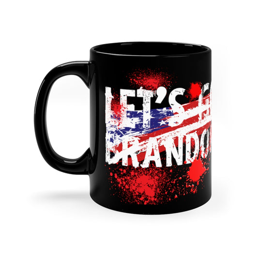 Let's Go Brandon Black Coffee Mug, 11oz