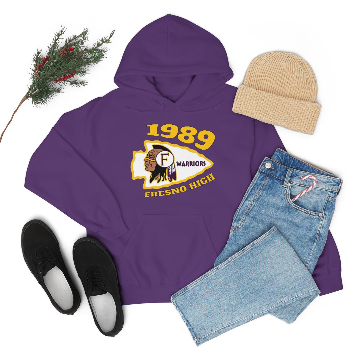 1989 Fresno High Warriors - Unisex Heavy Blend™ Hooded Sweatshirt