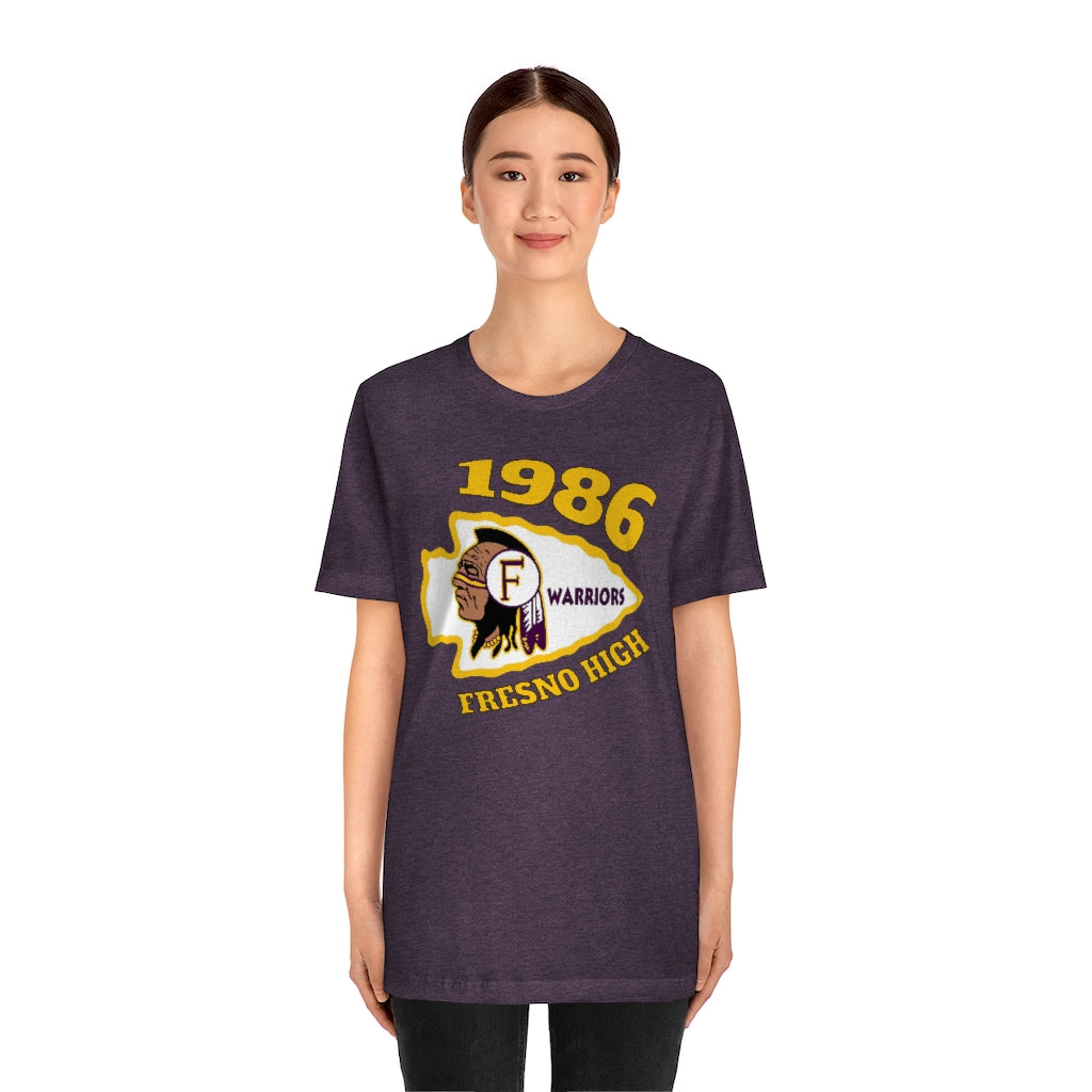 Fresno High Warriors 1986 - Unisex Jersey Short Sleeve Tee