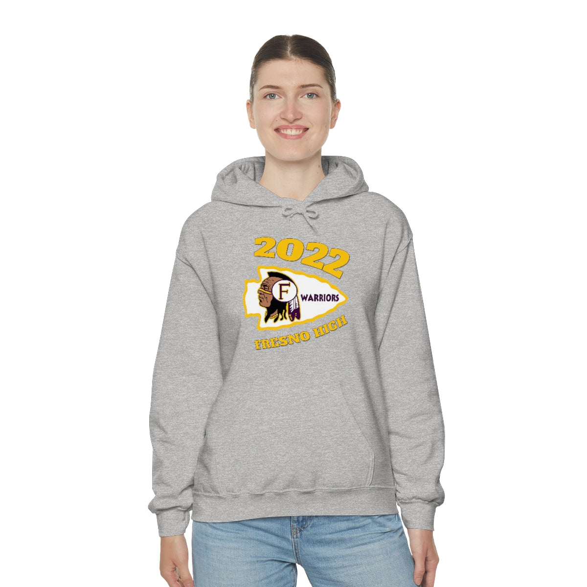 2022 Fresno High Tomahawk Logo - Unisex Heavy Blend™ Hooded Sweatshirt