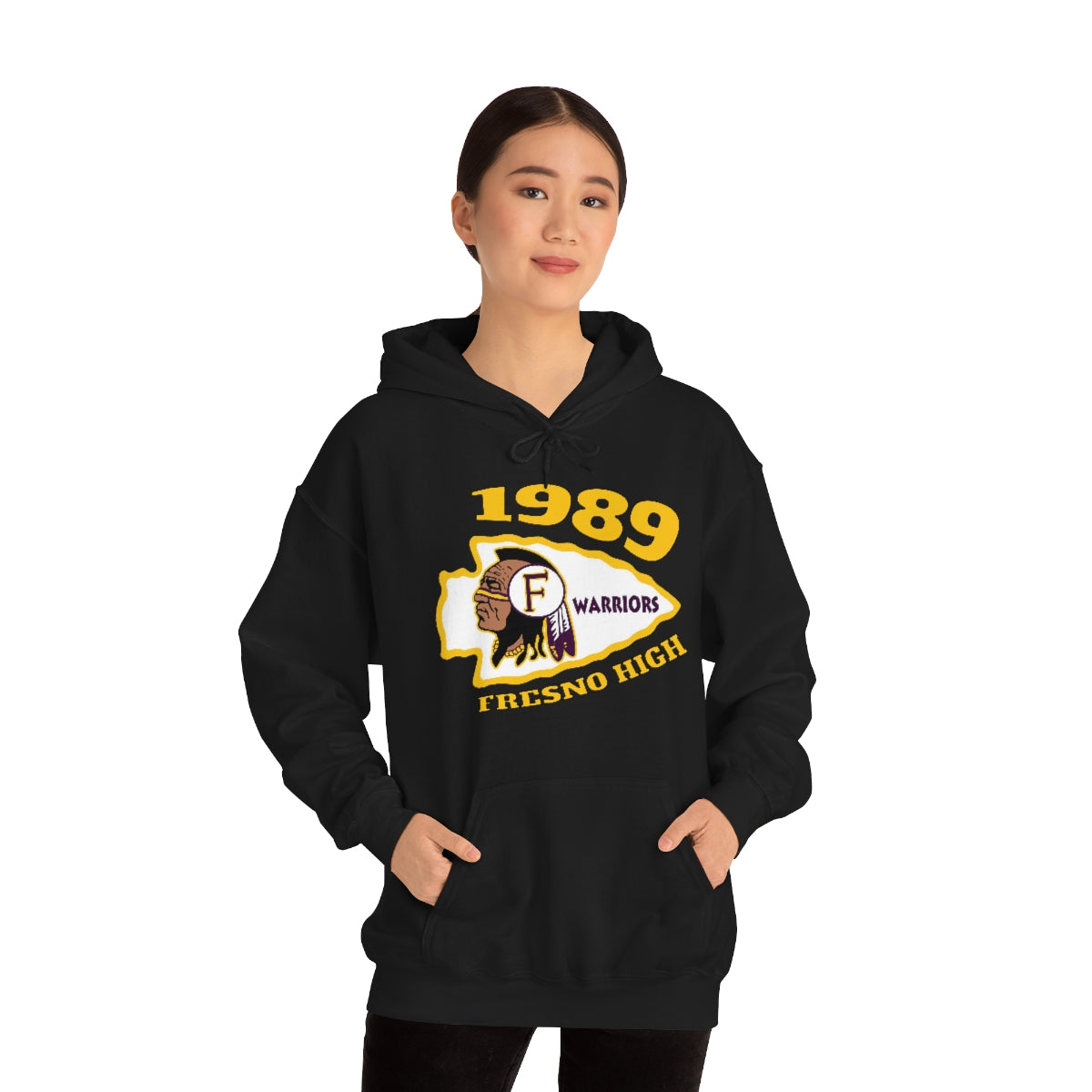 1989 Fresno High Warriors - Unisex Heavy Blend™ Hooded Sweatshirt