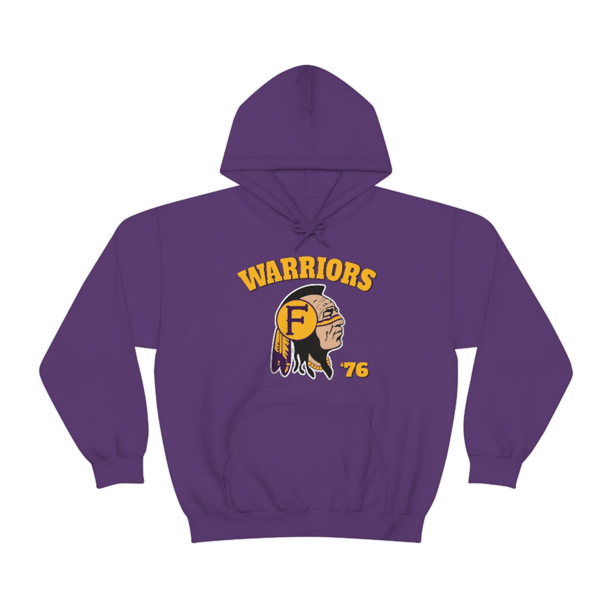 Warriors Indian Logo 76 - Unisex Heavy Blend™ Hooded Sweatshirt