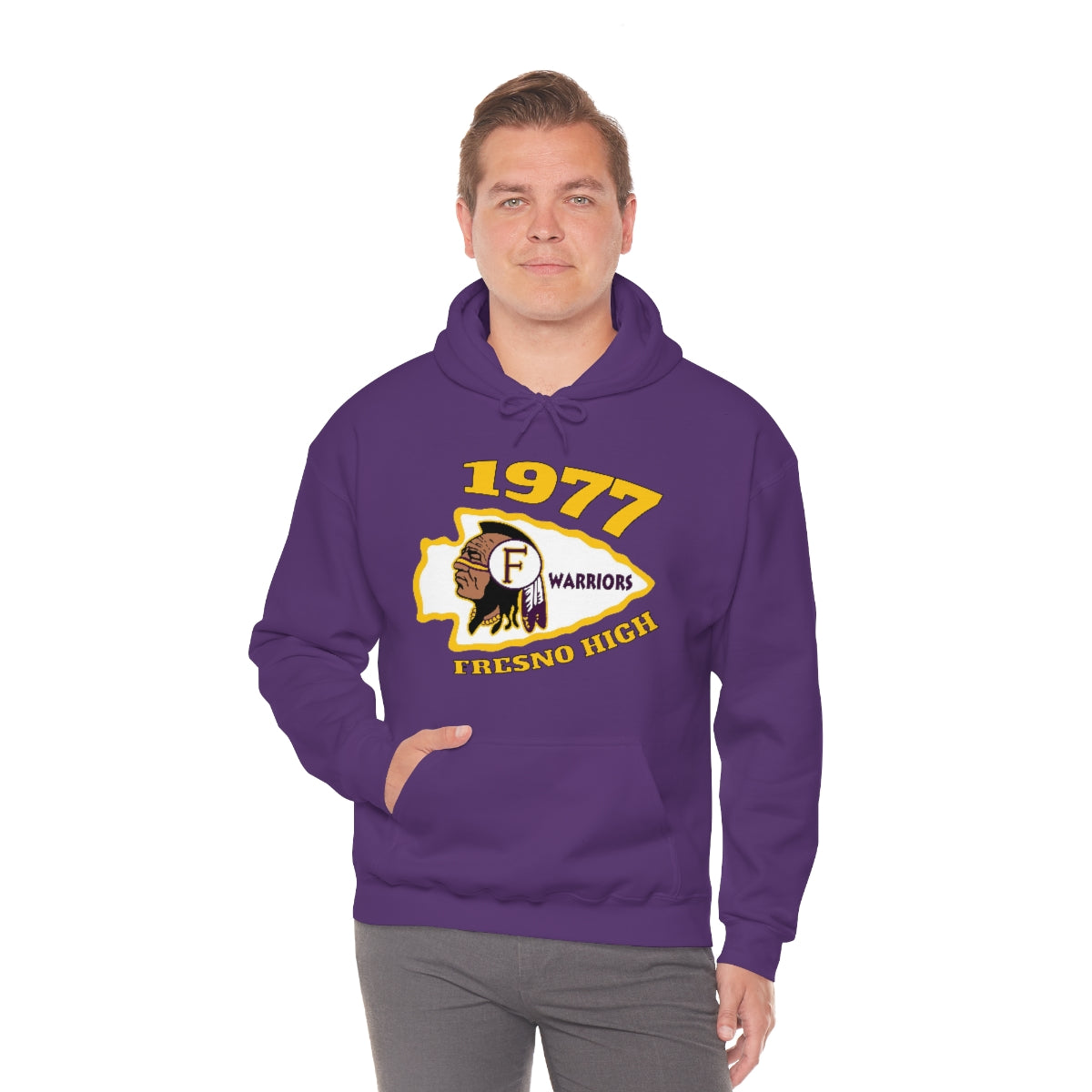 1977 Fresno High Tomahawk - Unisex Heavy Blend™ Hooded Sweatshirt