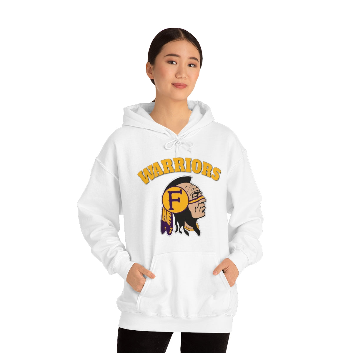 Warriors Indian Head - Unisex Heavy Blend™ Hooded Sweatshirt