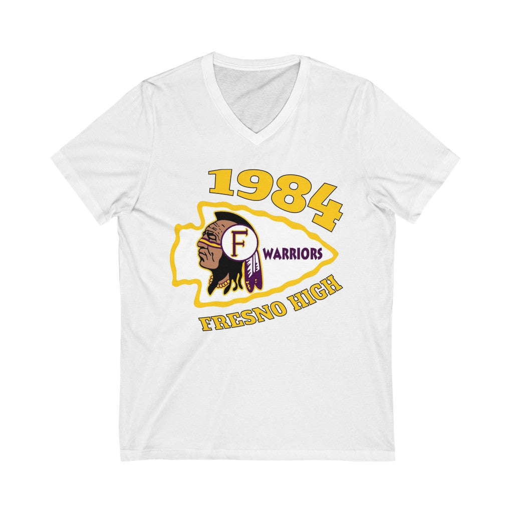 Fresno High Warriors 1984 - Unisex Jersey Short Sleeve V-Neck Tee