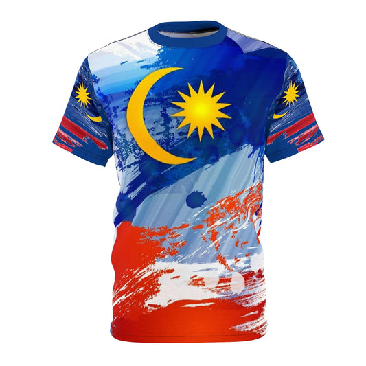 Malaysia Colour Navy Blue - Unisex AOP Cut & Sew Tee