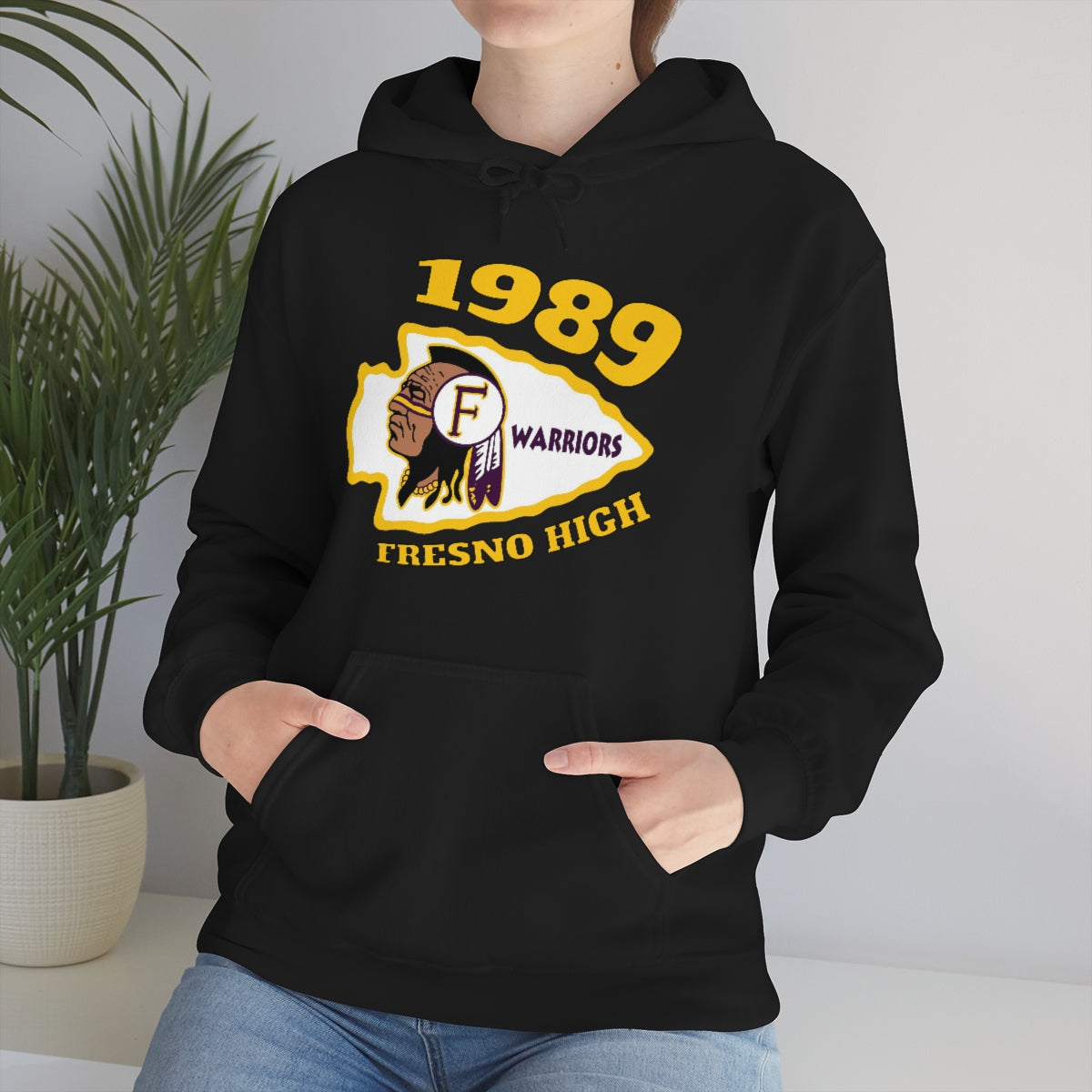 1989 Fresno High Warriors - Unisex Heavy Blend™ Hooded Sweatshirt