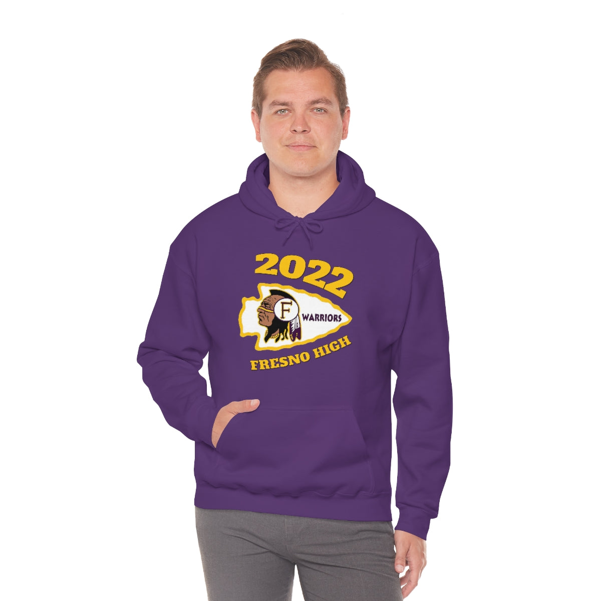 2022 Fresno High Tomahawk Logo - Unisex Heavy Blend™ Hooded Sweatshirt