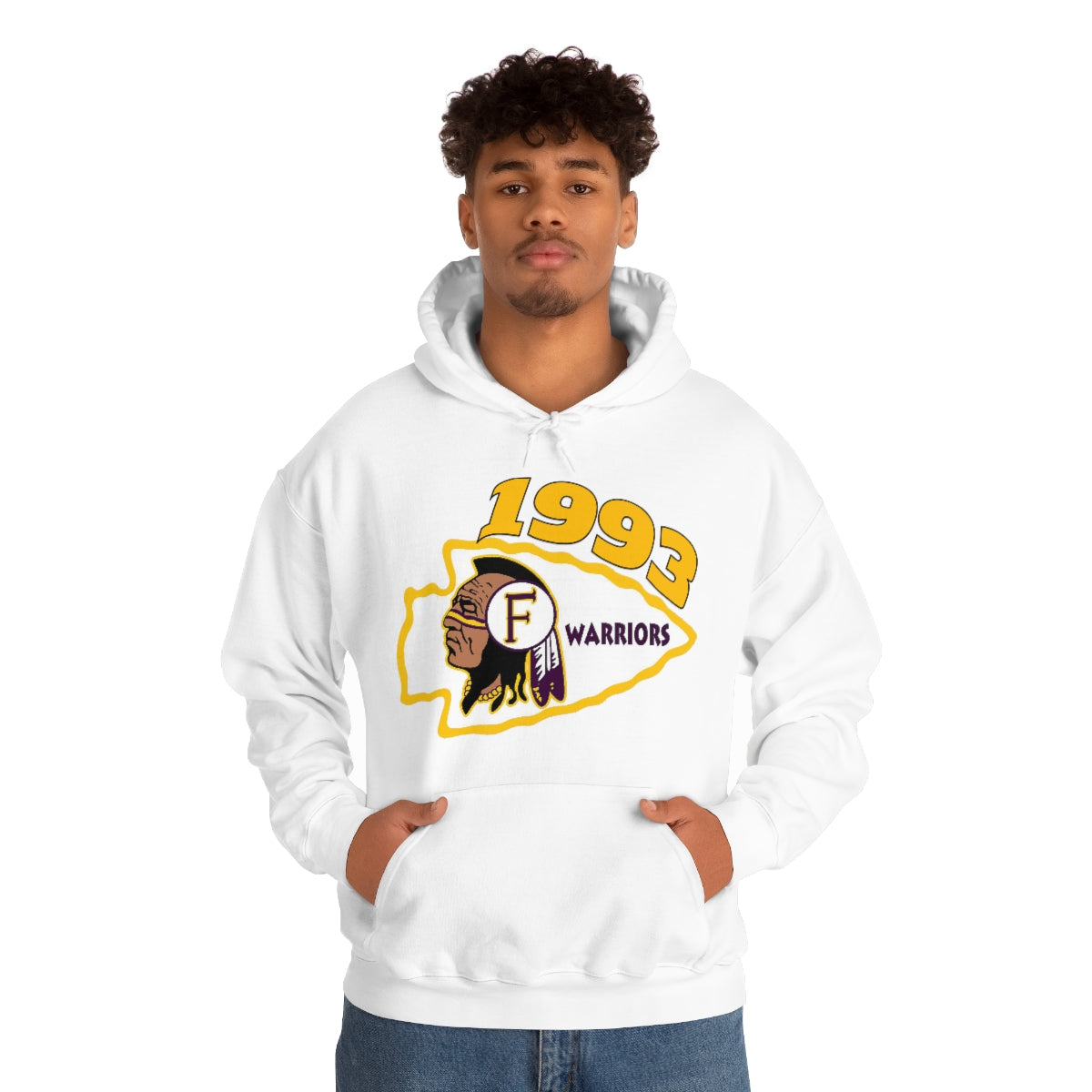 1993 Fresno High Warriors - Unisex Heavy Blend™ Hooded Sweatshirt