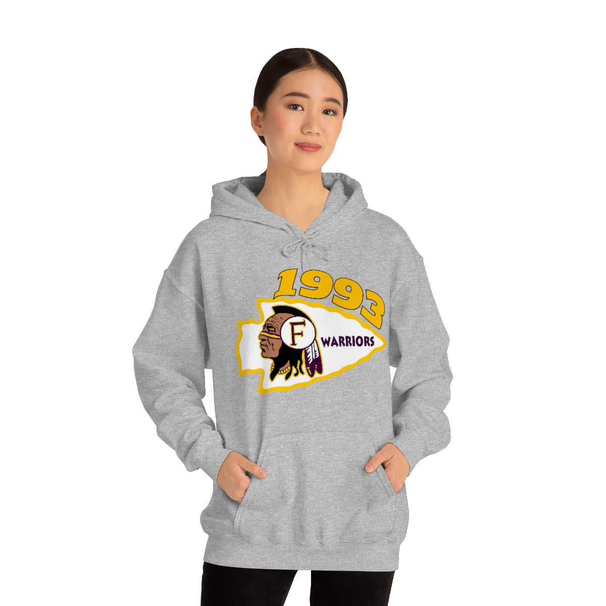 1993 Fresno High Warriors - Unisex Heavy Blend™ Hooded Sweatshirt